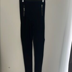 Zara Black Moto Leggings with Zipper Accents